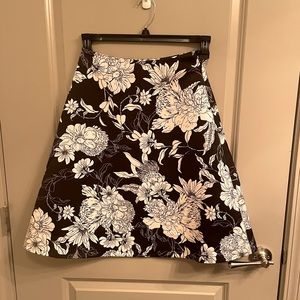 H&M floral high waisted skirt